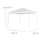 Flash Furniture 8'x8' White Outdoor Pop Up Slant Leg Canopy Tent JJ-GZ88-WH-GG - alternate 9